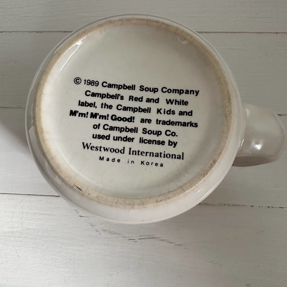 1989 Vintage Campbells Soup,M’m! M’m! Good Soup Kids Cup Bowl Mug, 14 oz - Picture 5 of 7